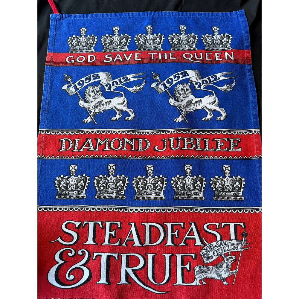 Queen Elizabeth II Diamond Jubilee Tea Towel 1952–2012 Emma Bridgewater 18x26